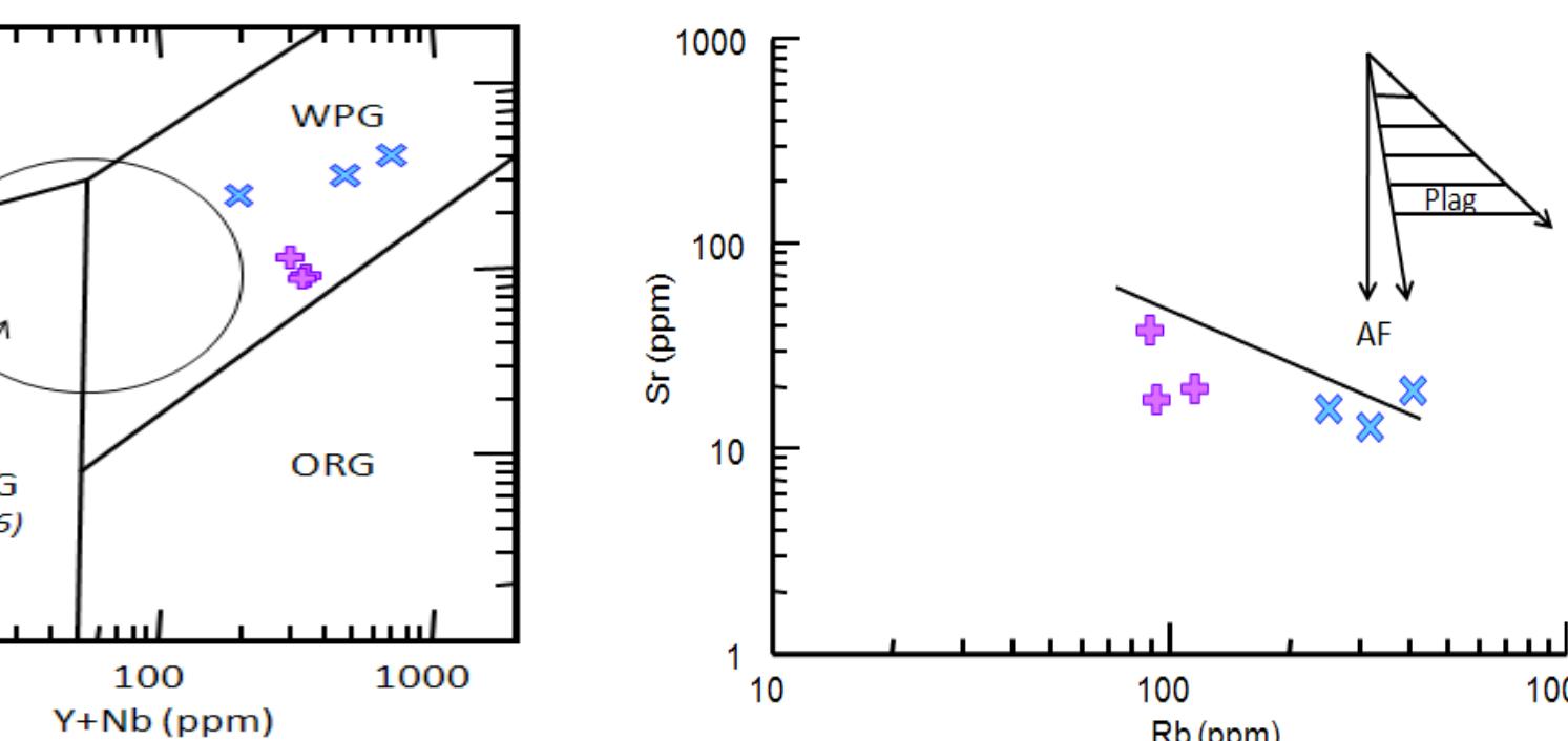 : figure 16. rb vs sr diagram. the fractional evolution of
