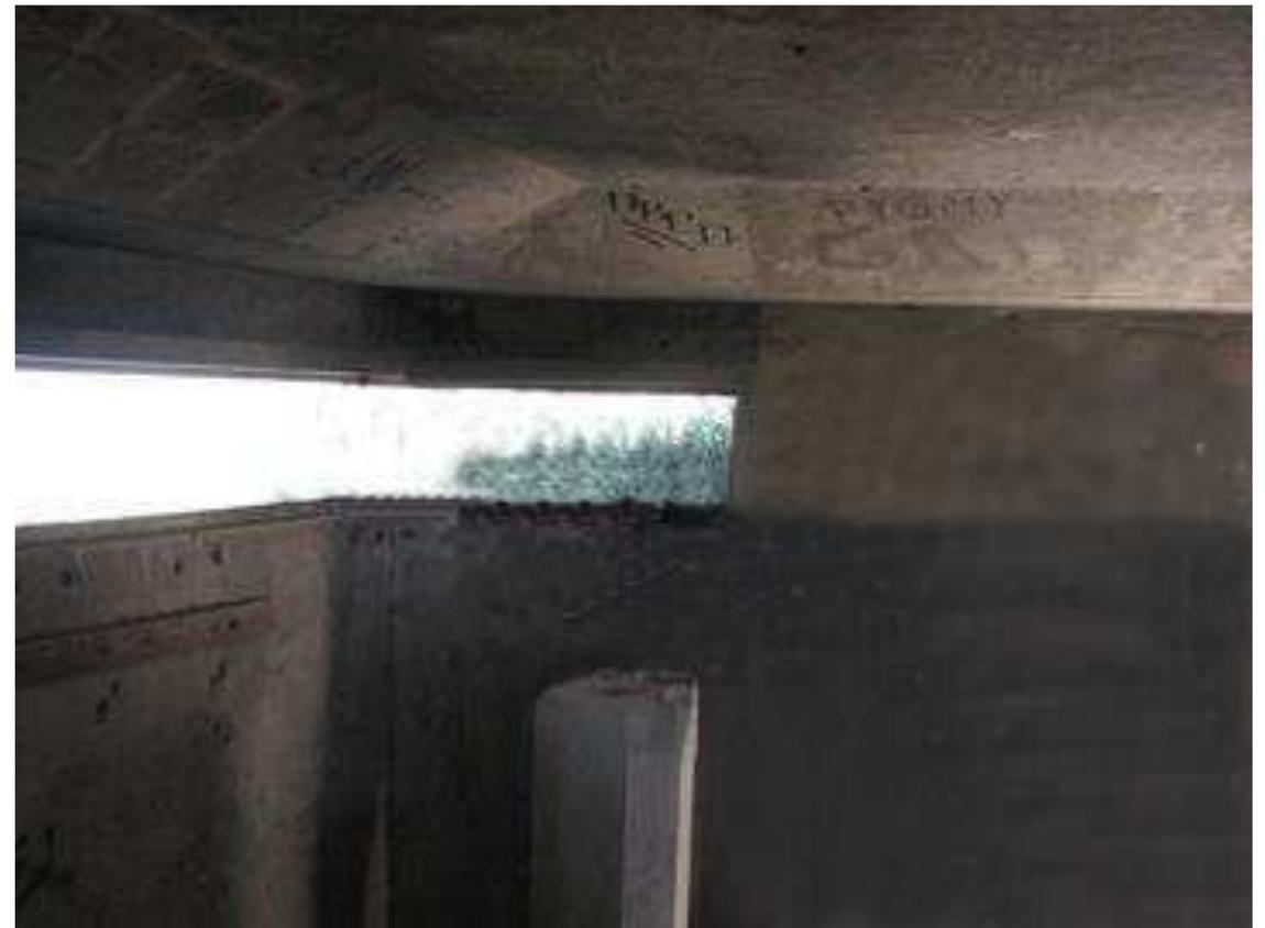 Typical pillbox interior note cement base for machine gun