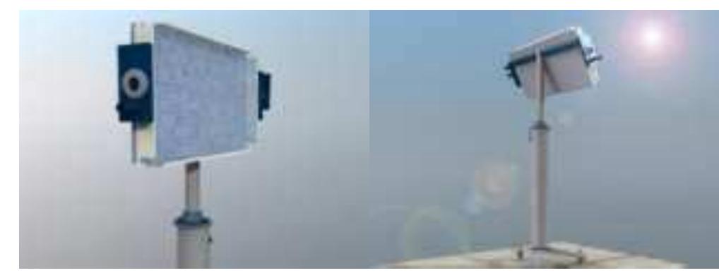 Figure 1. Photovoltaic Tracking System using Solar powered Stirling Engine  Figure 2. Photovoltaic Module, Tracking System, 3-D Design 