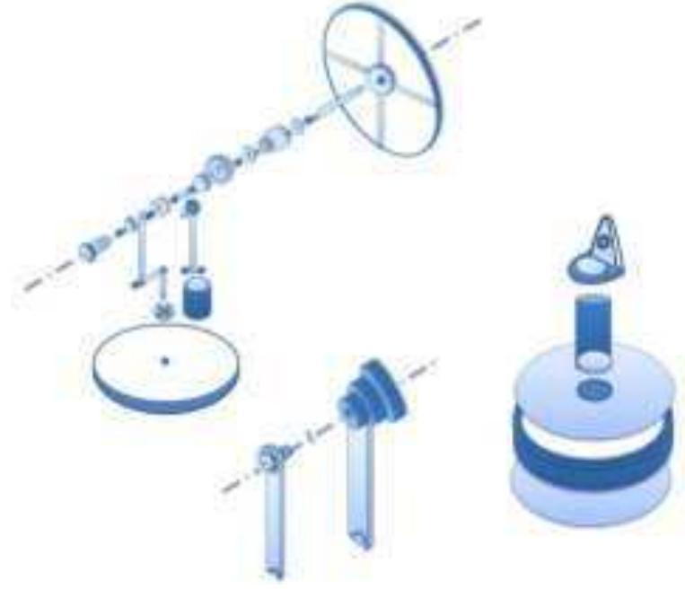 Figure 7. Solar Powered Stirling Engine 3-D design [22]  If we look at the solar tracker circuit schematic, and particularly the motor control, the forward and reverse is achieved when the outputs of IC1a and IC 1b (LM1458) are in different states [21]. A truth table helps explain this as given in Table 1: 