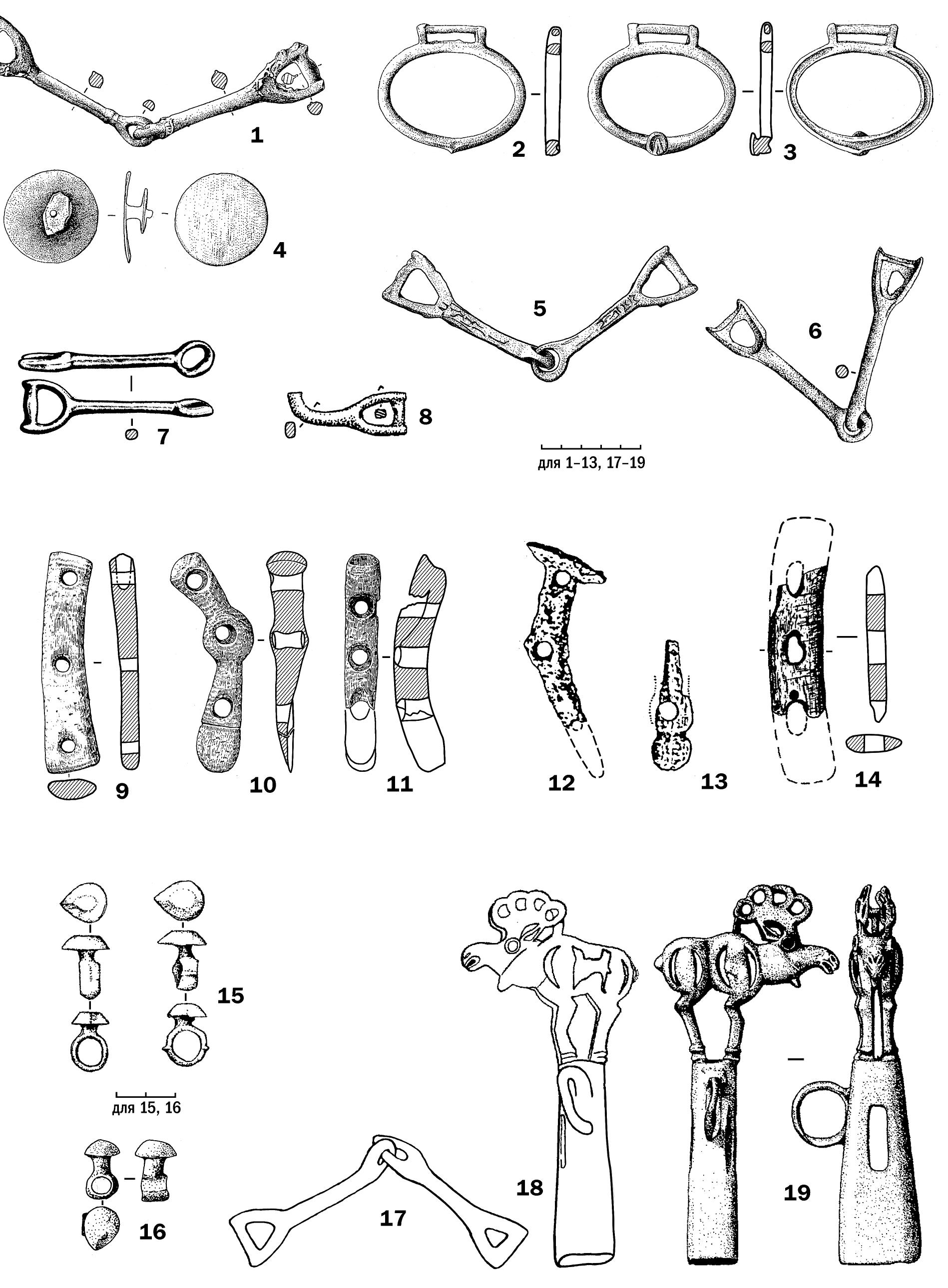 Puc. 50. eran KoHcKoro cHaps>KeHuA C paBHUHbI Antalickoro Kpas. Bpou3a — 1-8, 15-19; por — 9-14. 