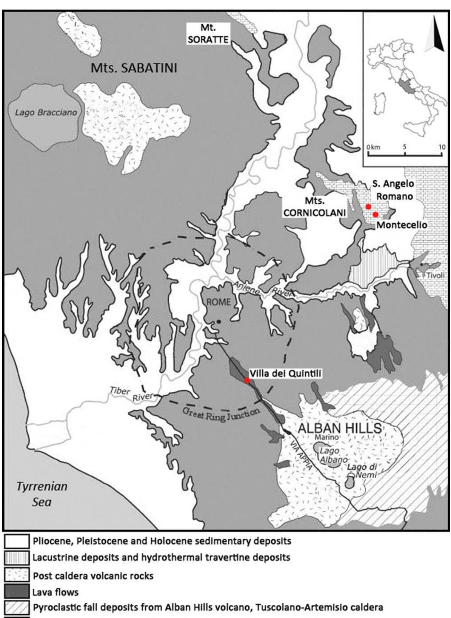 Figure 1 - from Limestone provenance in Roman Lime-Volcanic