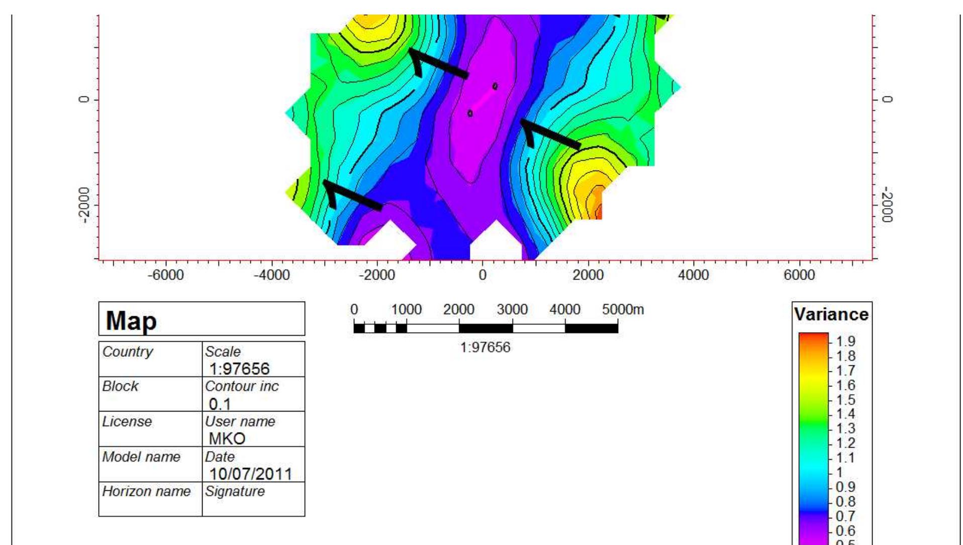 Appendix 3.3.5.3_1a: variogram map from up-scaled facies log