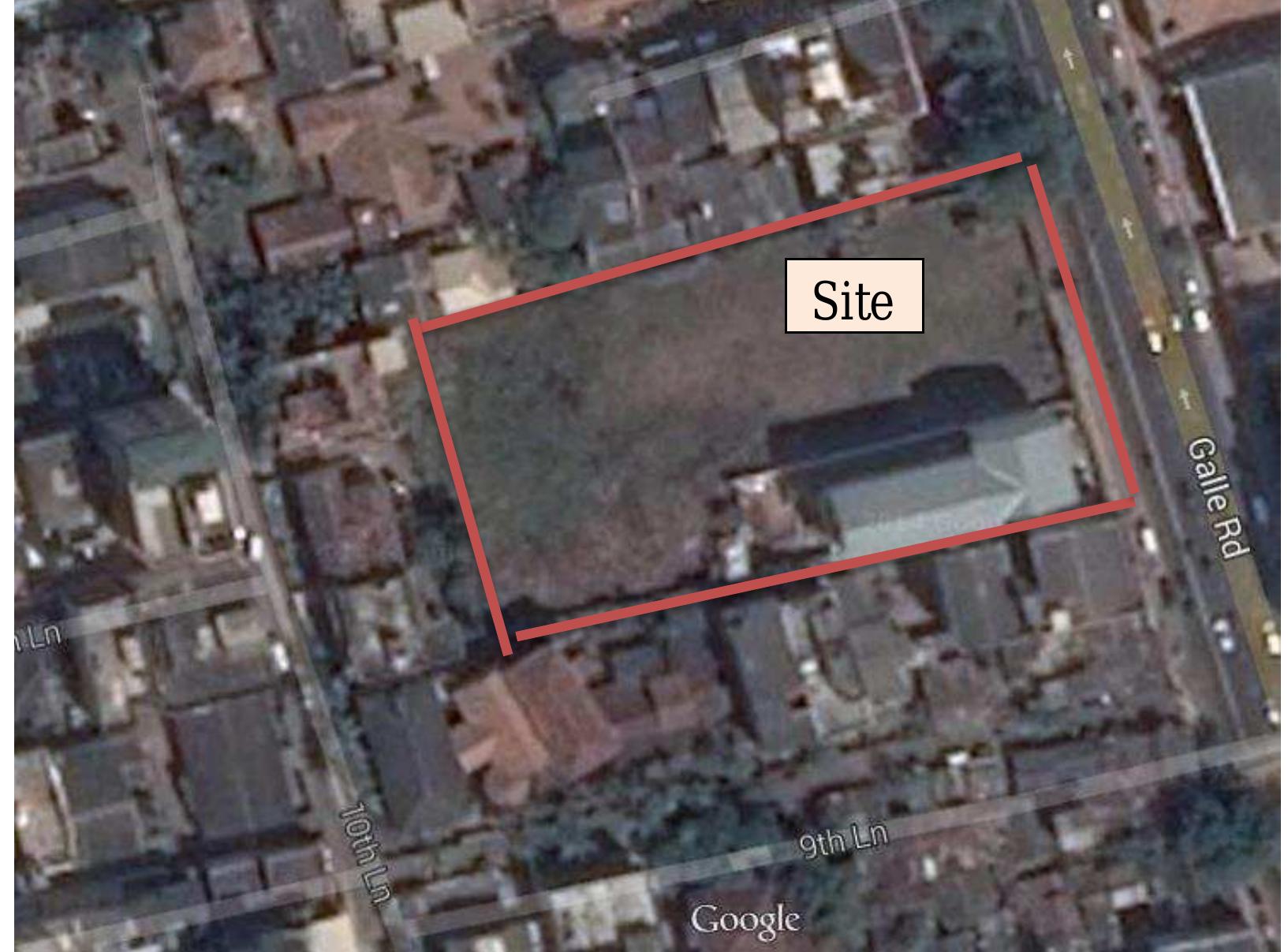 site location map for hotel project (google map, 2013)
