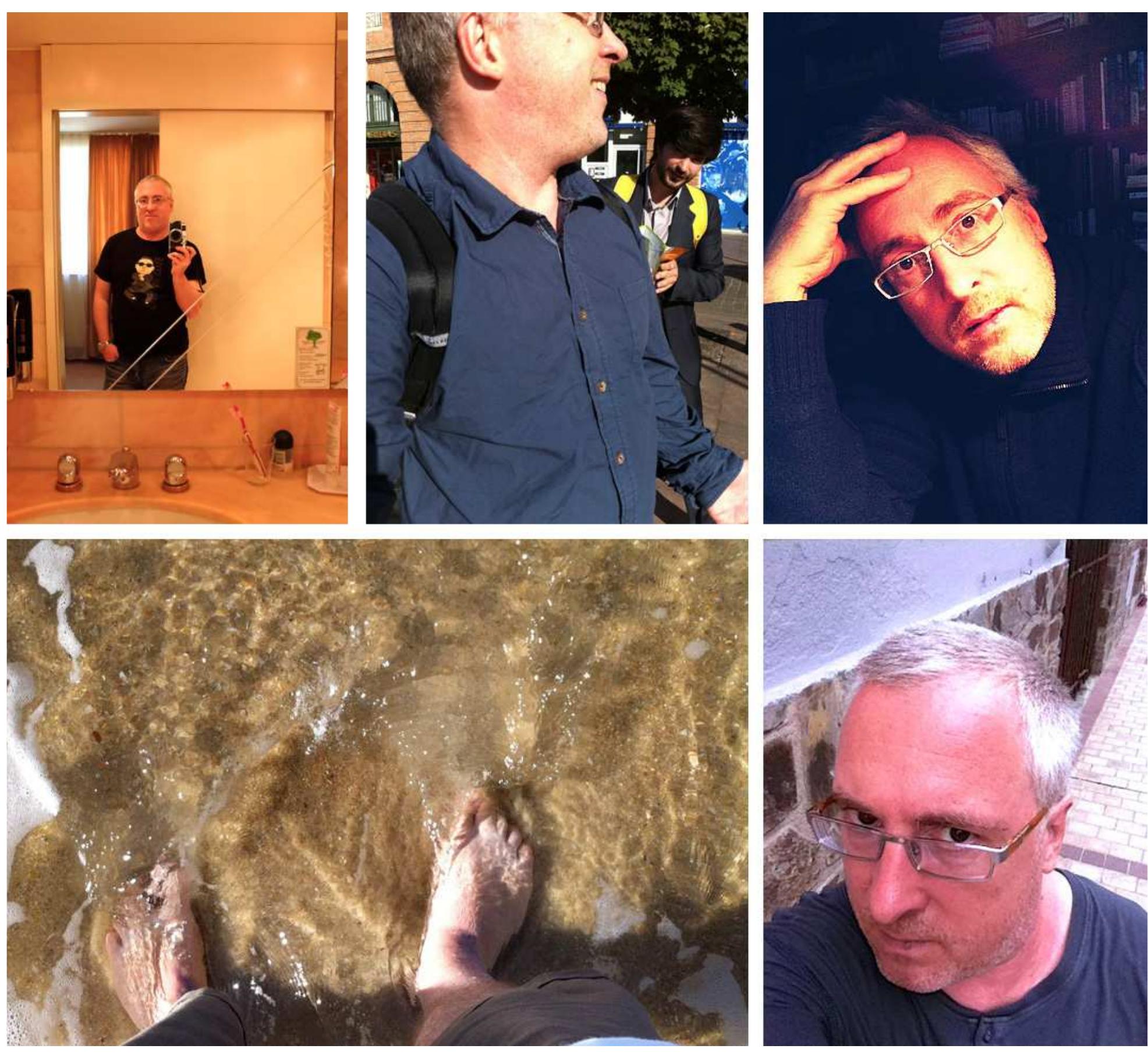 feet or reflected shadows, that also allow this inclusion, without using particular tools.  These various methods do not produce the same images, nor under similar conditions (fig. 4). The mirror selfie usually provides a wider field, allowing the control of the frame, but it depends on the availability of a reflective apparatus. The reversed selfie, often considered as the most  typical, causes a narrowing of the field, framing on face(s), and must be carried out on 