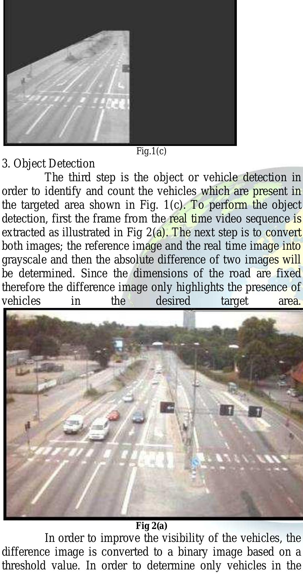 (PDF) Application of Image Processing In Road Traffic Control