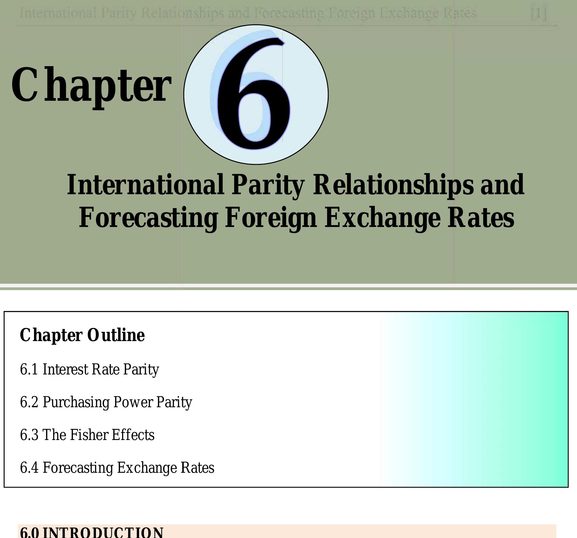 (PDF) International Parity Relationships and Forecasting Foreign ...