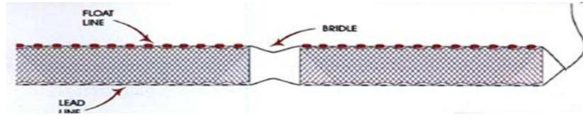 Fig. 2a. Trammel net sketch for that using in Lake Nasser. 