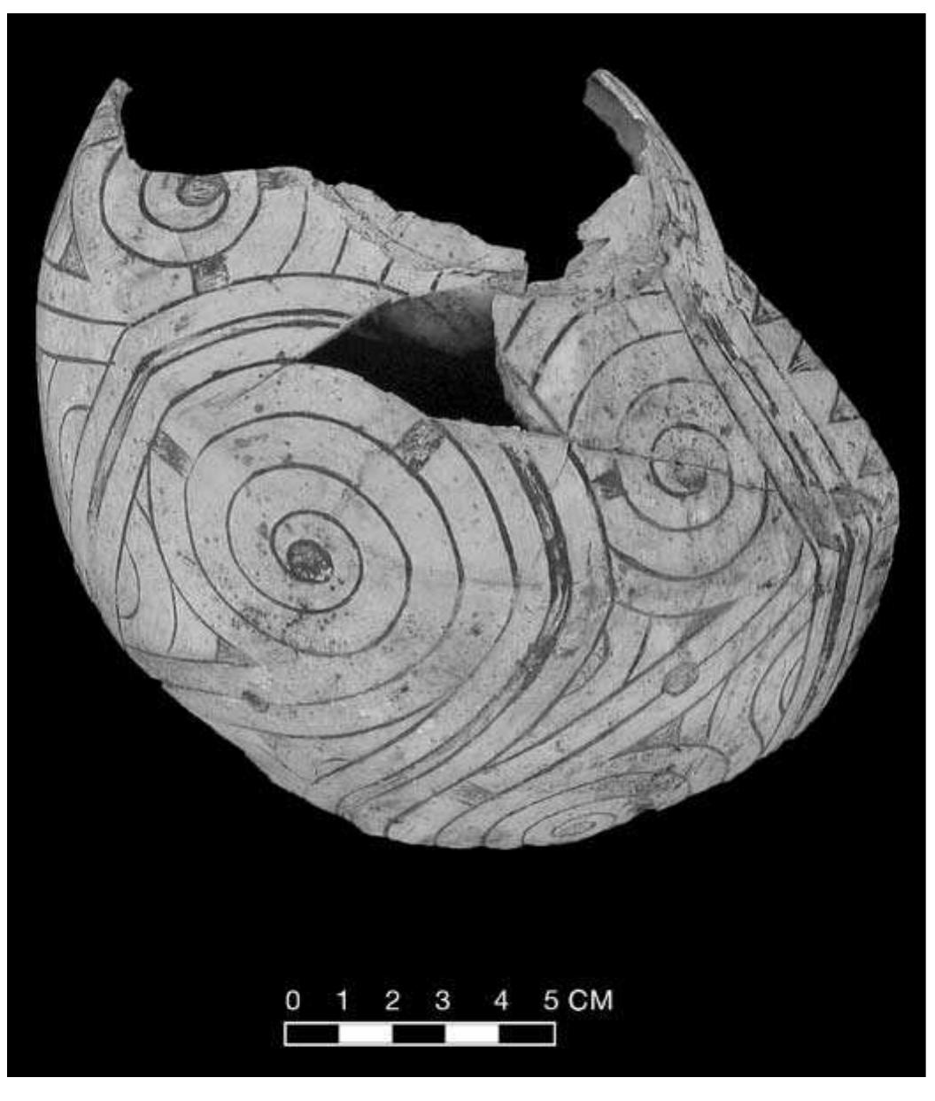 FIGURE 4.20. Braden A style cup showing spiral designs similar to Spiro Engraved ceramic styles (448827). 