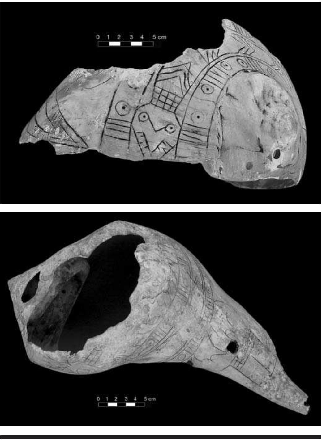 FIGURE 4.34. Craig C style cup at two different angles showing snake and talon motif (448813). 