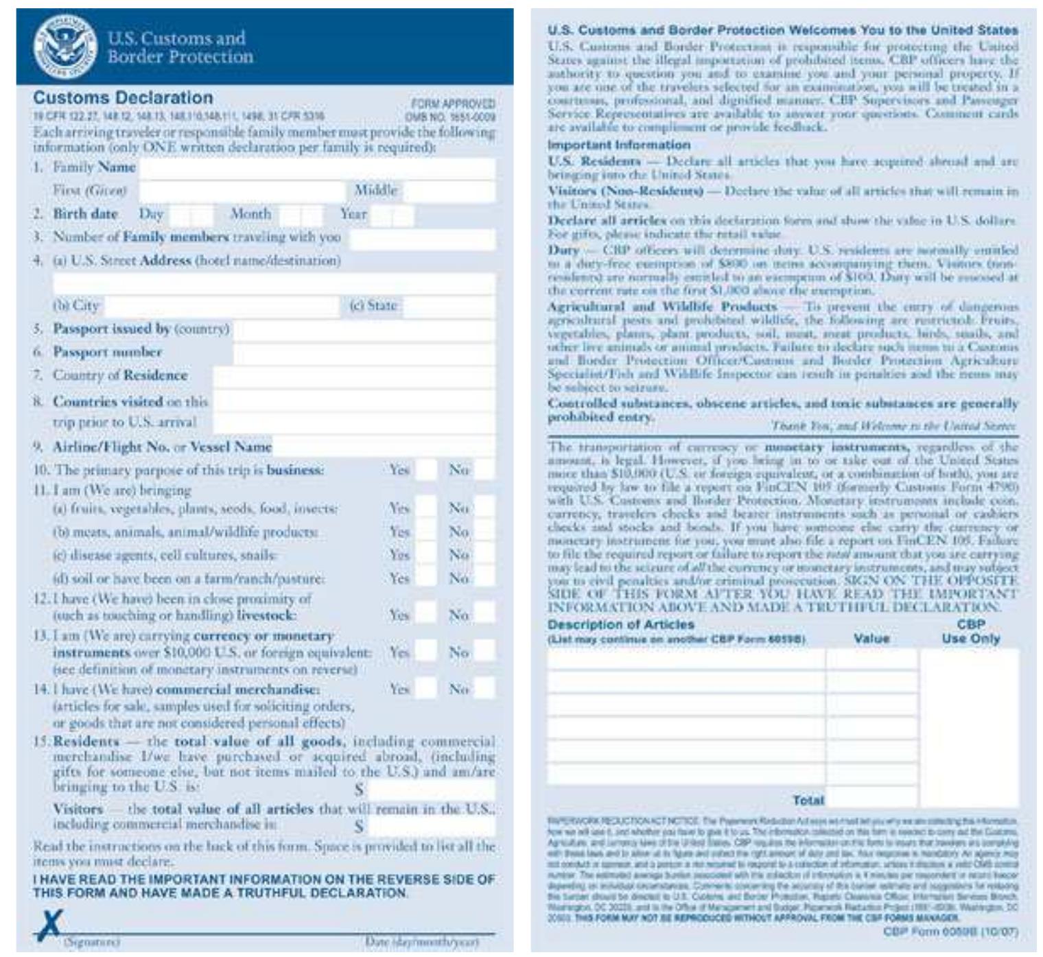 Have gone through x-ray scanners. figure 2. “form 6059b: