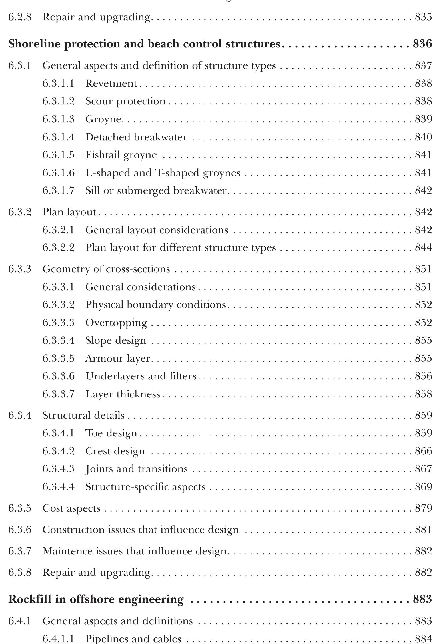 Table 1 - Design of Marine Structures
