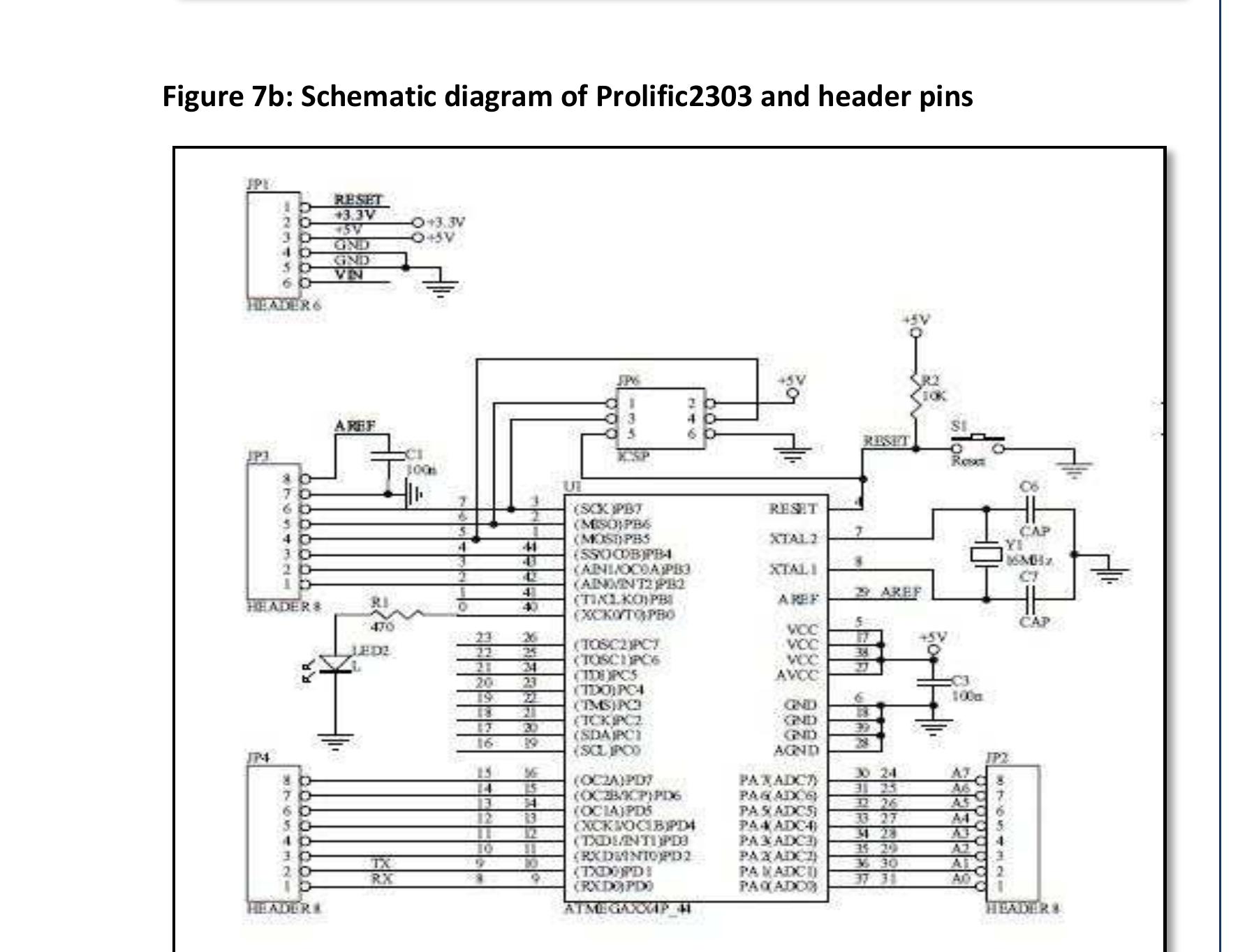 C: schematic diagram of atmega324 microcontroller