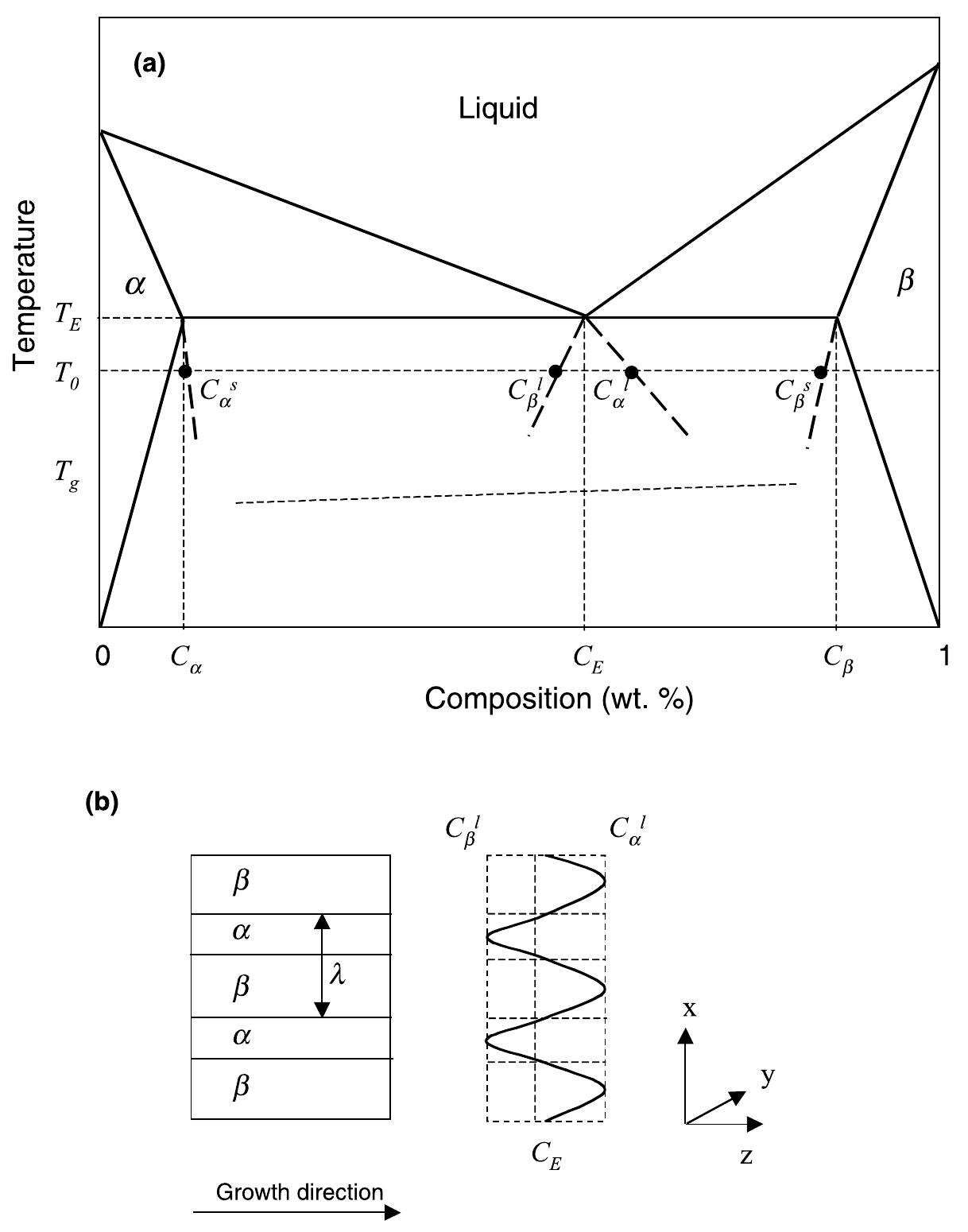 1. (a). schema of a typical temperature-composition phase