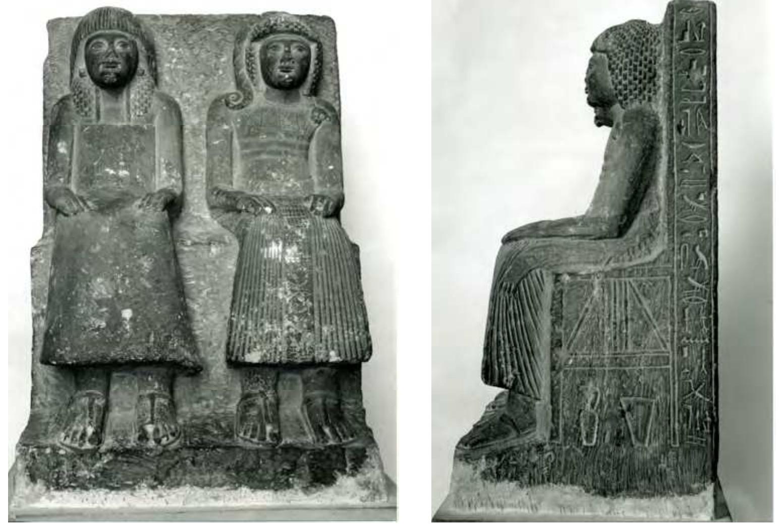 -4: group statue of pahemnetjer and hori at the louvre” my