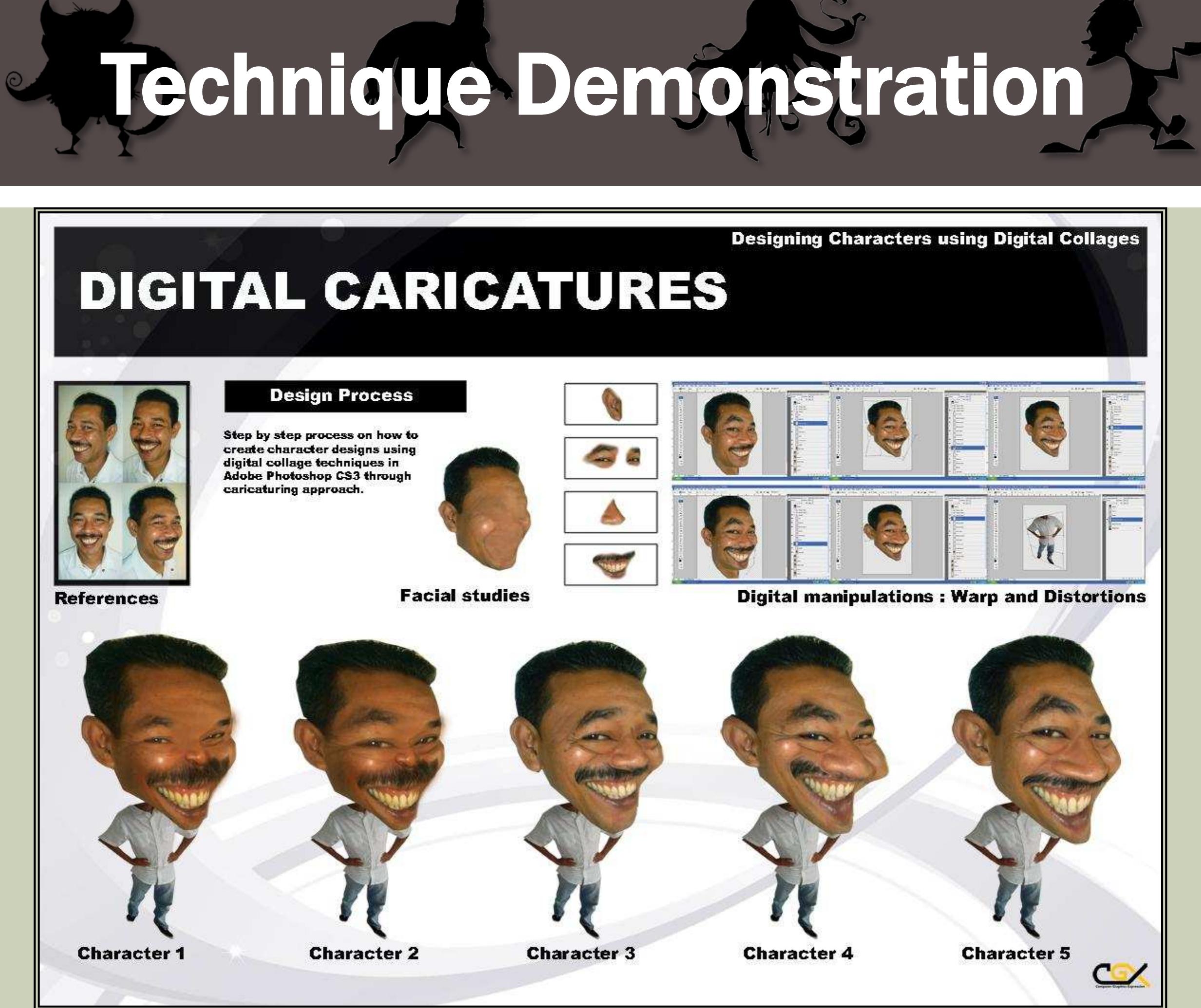 Figure 2 - CREATING STYLIZED CHARACTERS USING THE COLLAGE