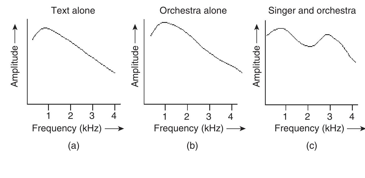 The representation of the formant structure in the output