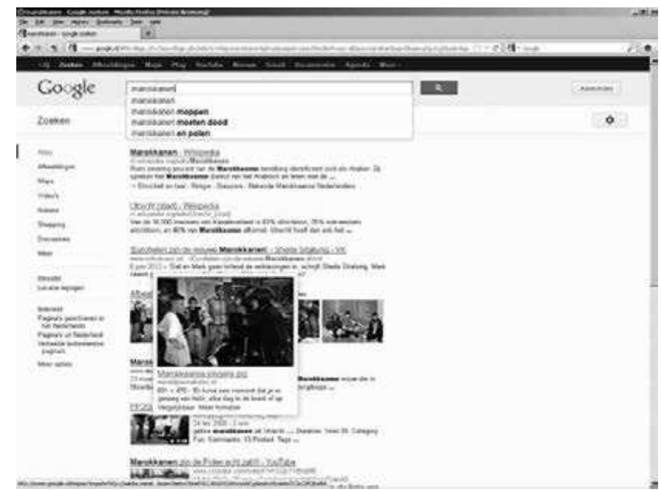 Fig. 3: Google.nl search for “Marokkanen” (June 28, 2012) 