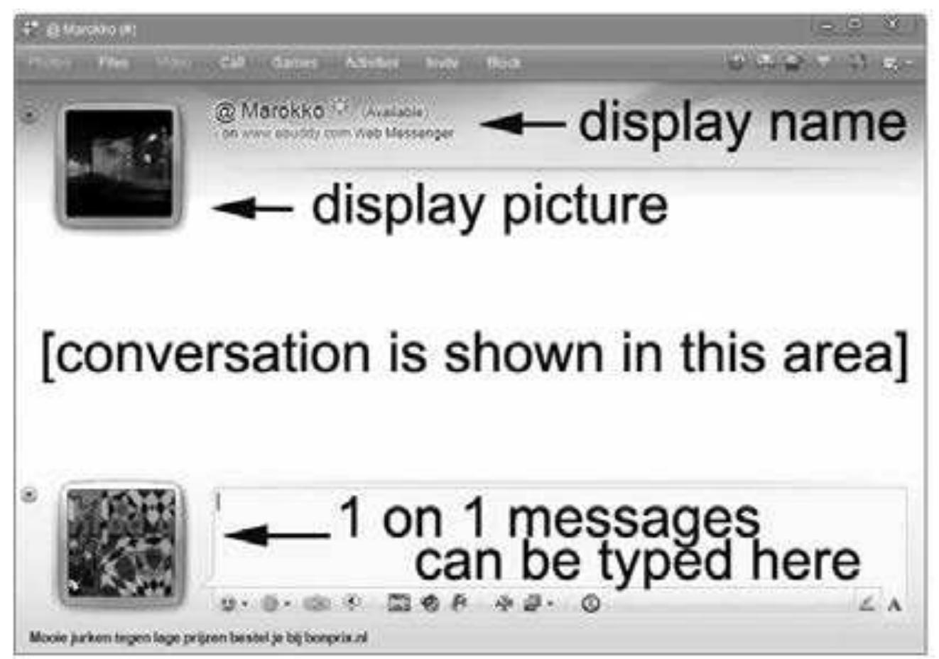 Fig. 11: Screenshot of an MSN Messenger conversation with twelve-year-old Soufian (July 22, 2011) 