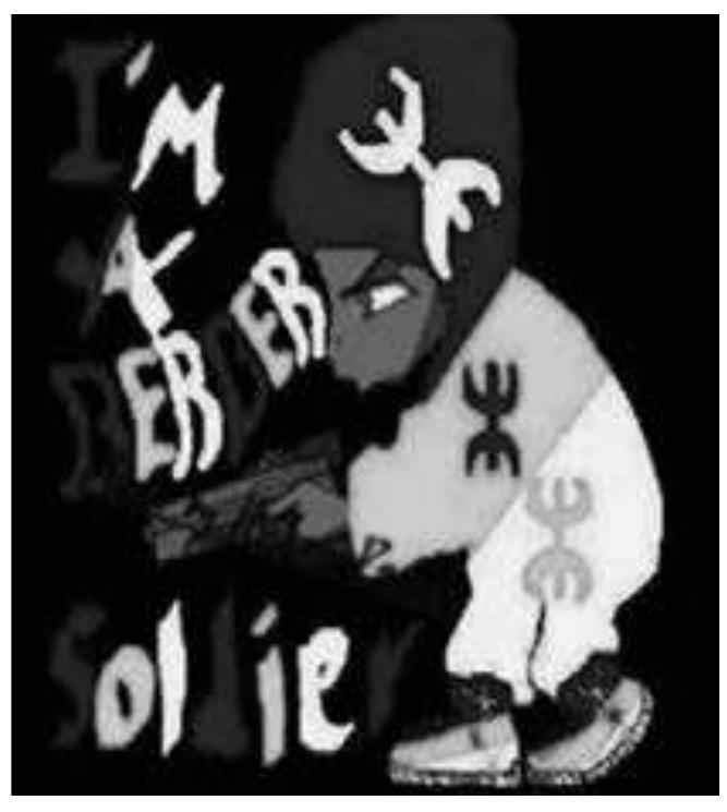 Fig. 16: “I'm a Berber Soldier,” archived from http://imazighen.hyves.nl (September 19, 2009) 