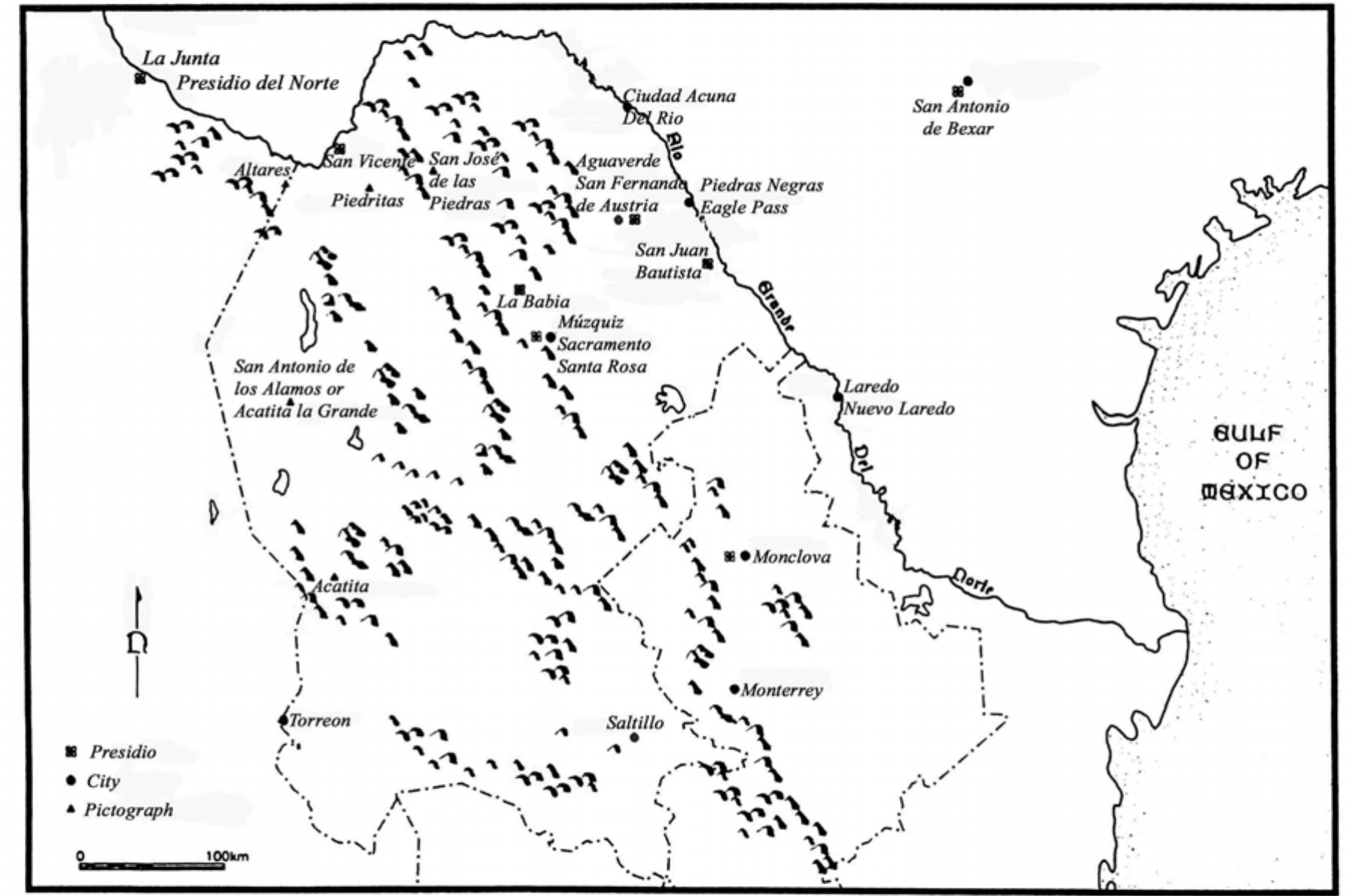 Bolson Mapimi Map (PDF) Rock art as propaganda: Spanish and Native Inscriptions in the ...