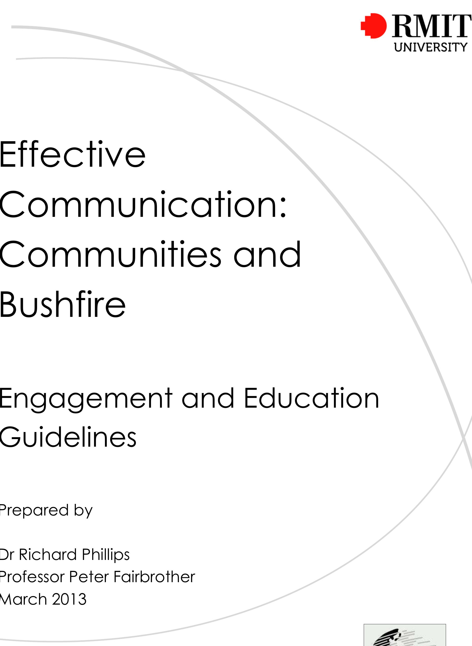 (PDF) Effective Communication: communities and bushfire - Engagement ...