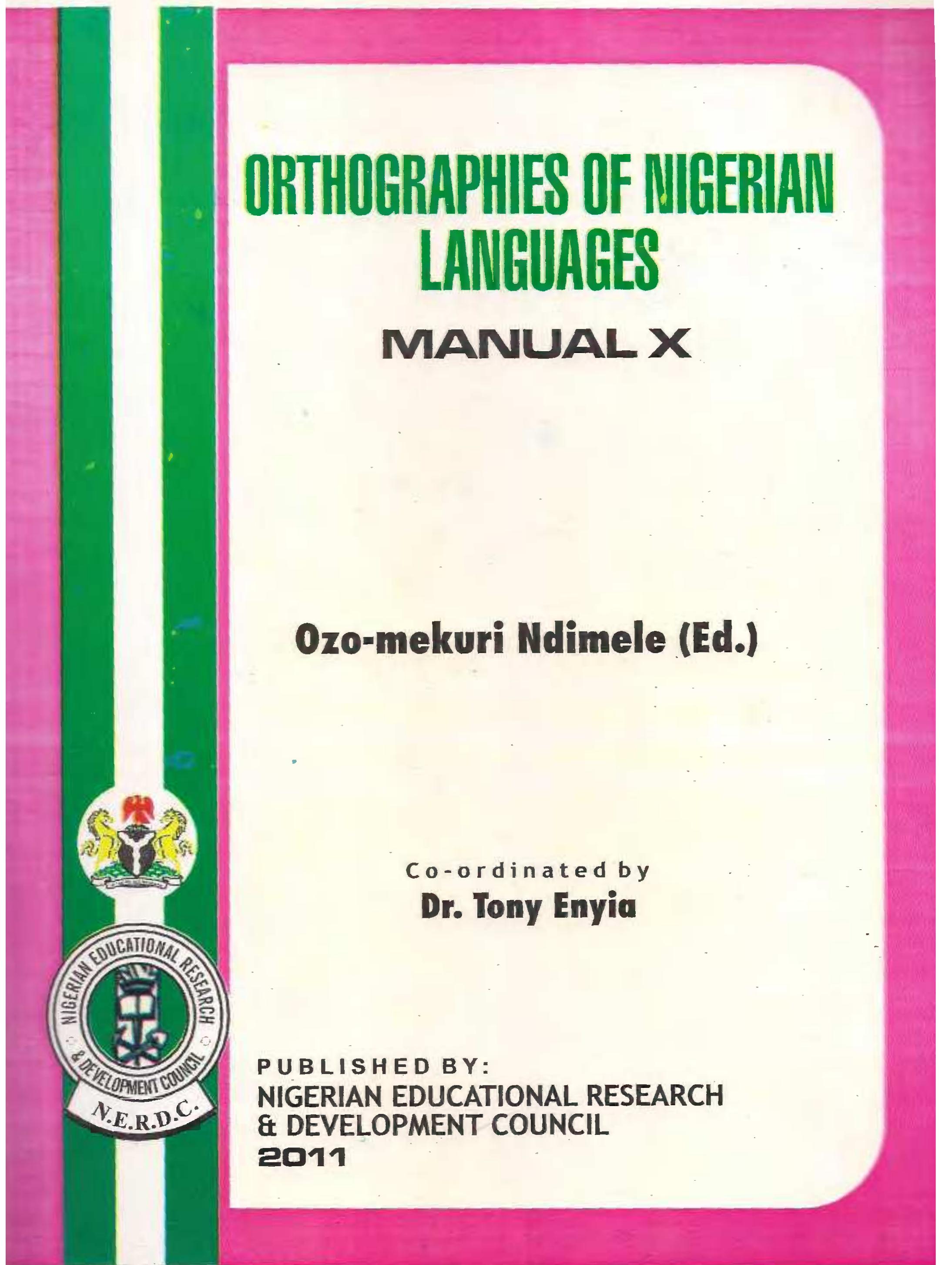 (PDF) Okrika Orthography