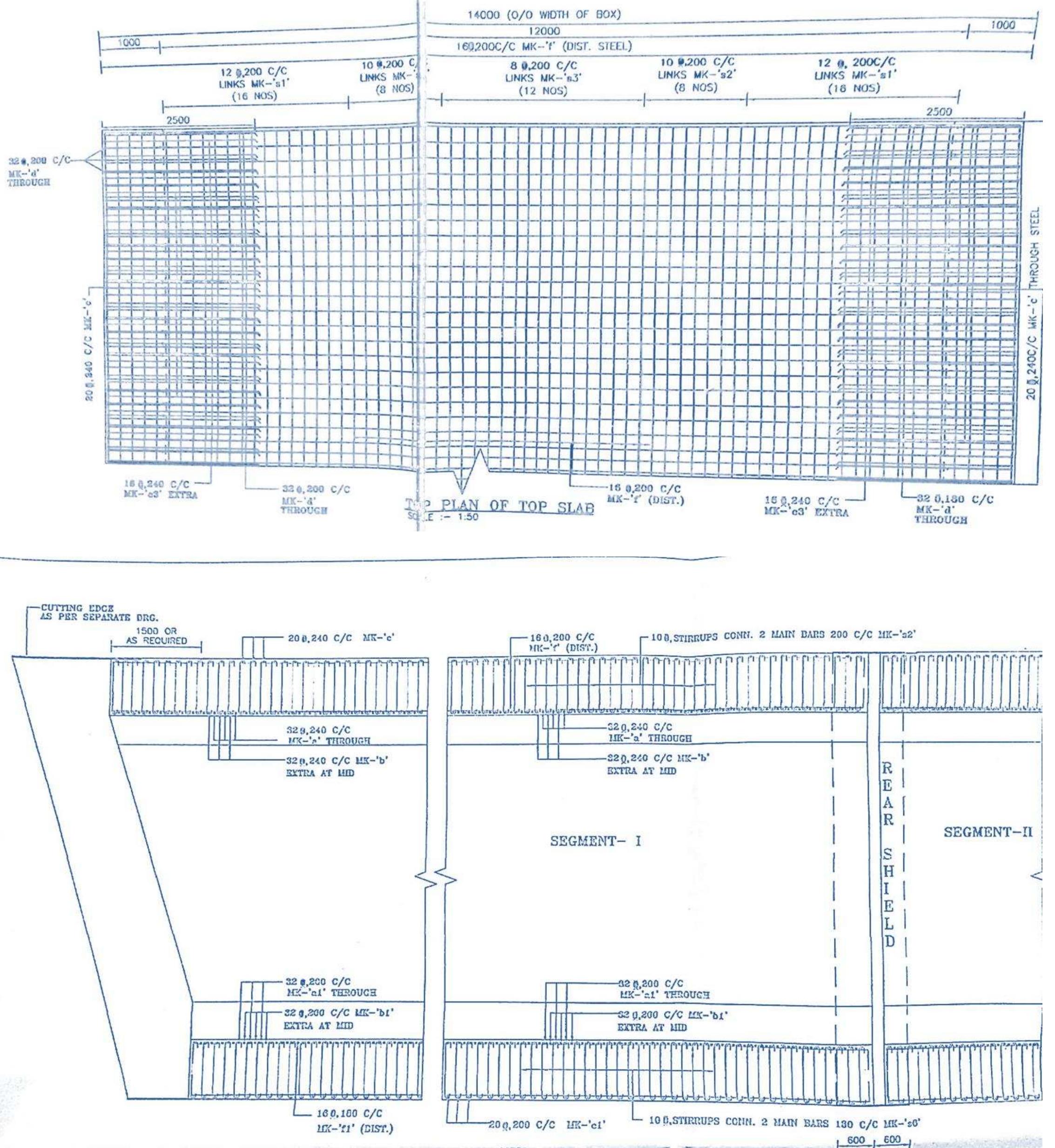 Figure 12 - Reinforced concrete box road under bridge design