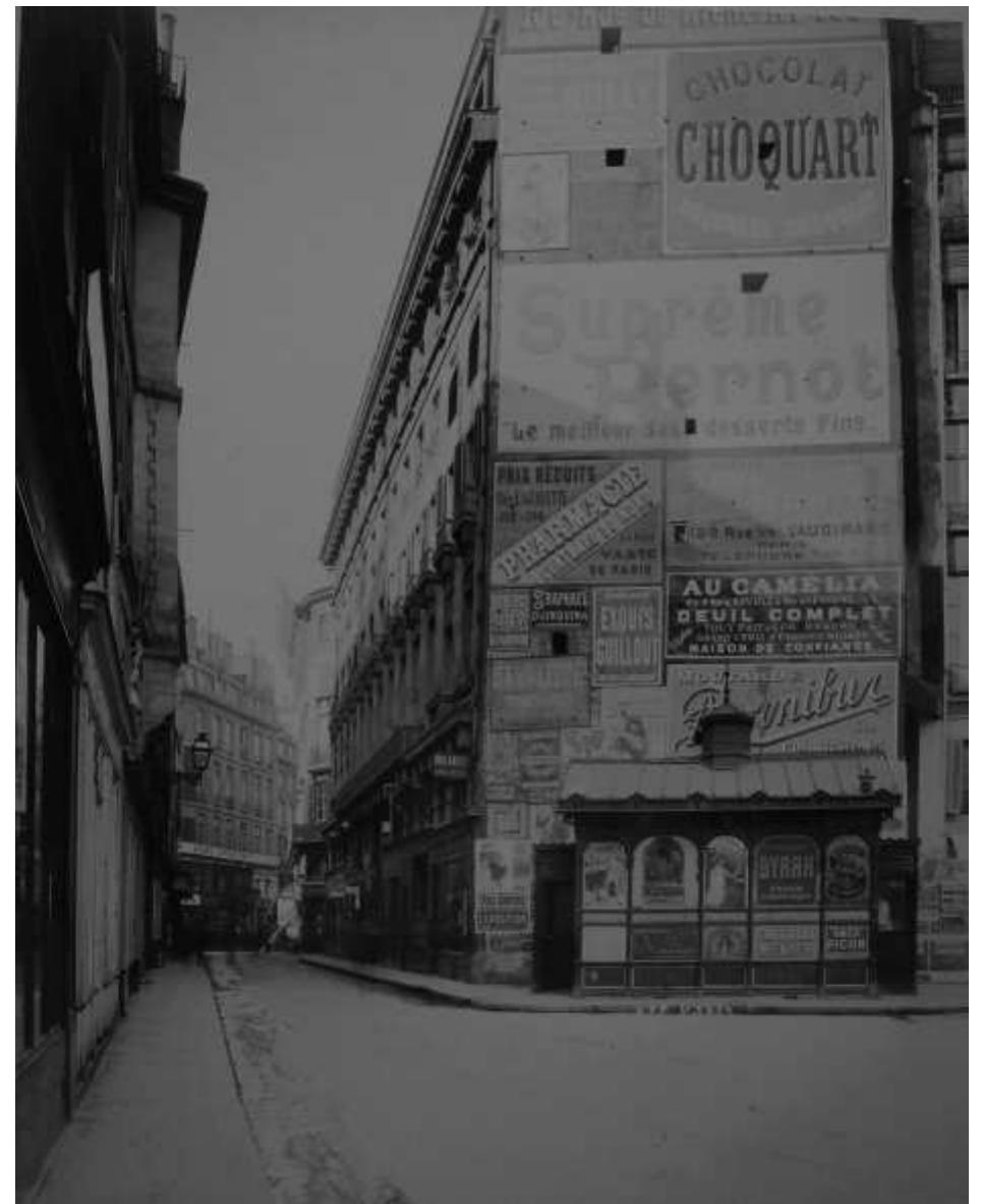 Fig 2. Union Photographique francaise (UPF), 1 rue des Pétits Péres (2nd arrondissement), Paris, France, 1899. Collection of the Bibliotheque Historique de la Ville de Paris, G.P. VI, 22, UPF 3402. Photograph taken by the author. Reproduced with permission from the Bibliothéque Historique de la Ville de Paris 