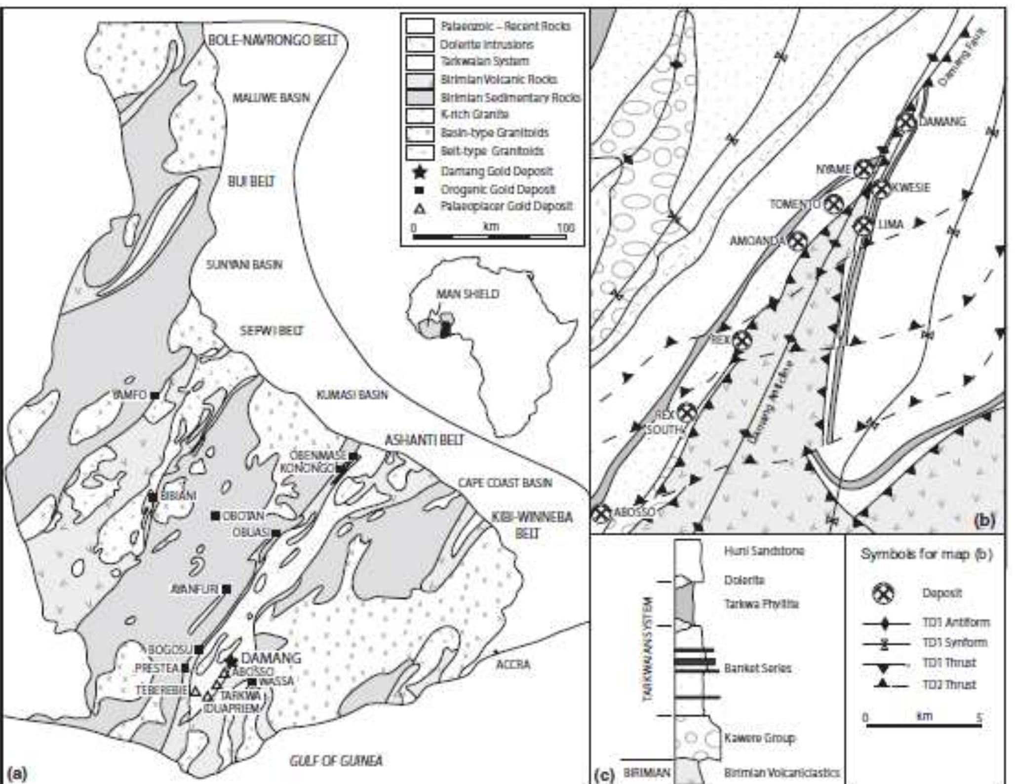 Brimian Rocks Simplified geological maps of the birimian terrane of ghana