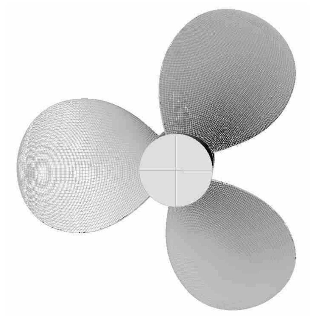 The propeller model considered is the dtmb 4119 propeller,
