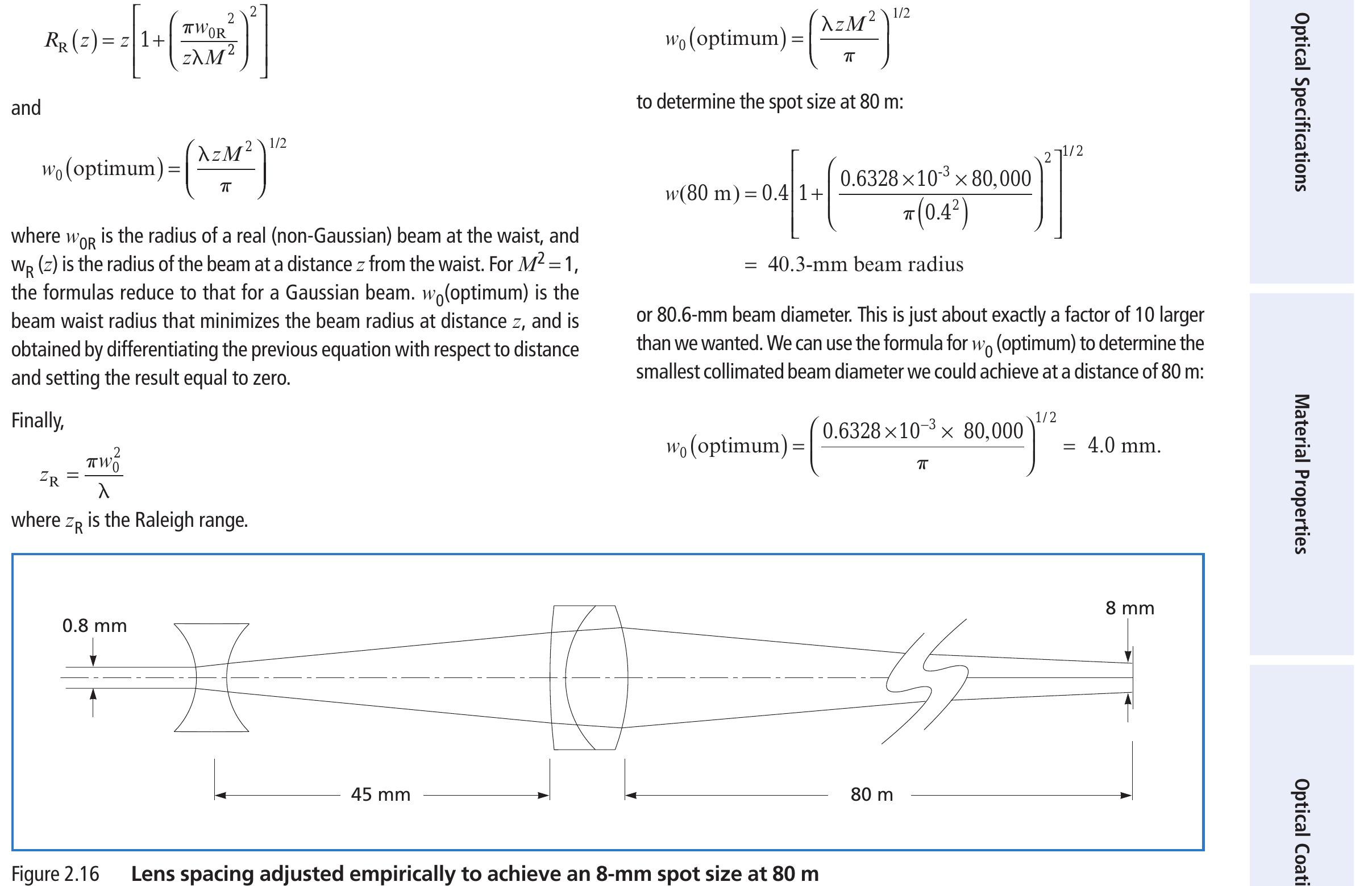 (PDF) Optical Specifications Gaussian Beam Propagation Material ...