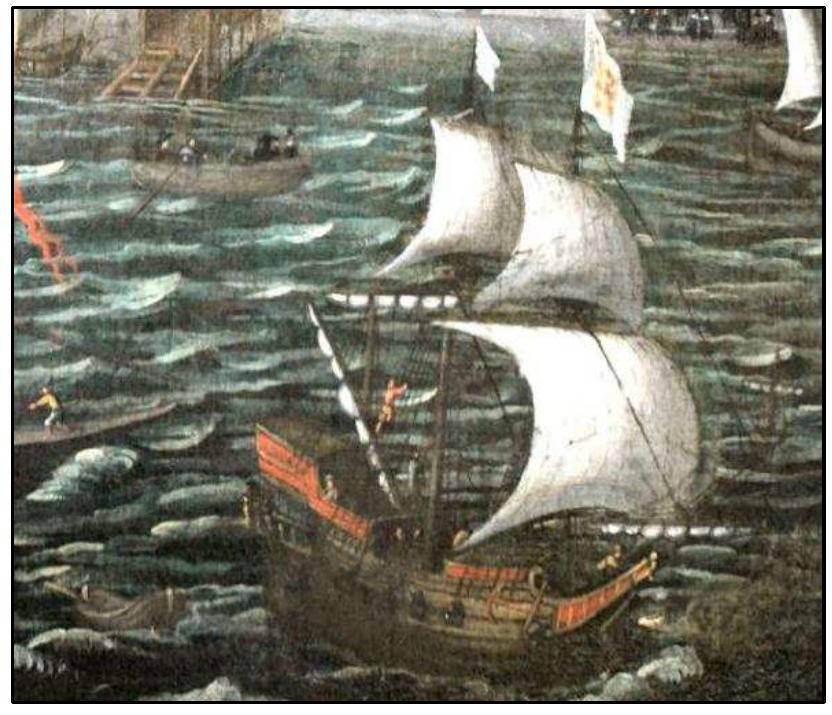 FIGURE 5-3. Anonymous painting at “Francesinhos” Church, Lisbon, Portugal, c. 1620 (Photo: courtesy Filipe Castro). 