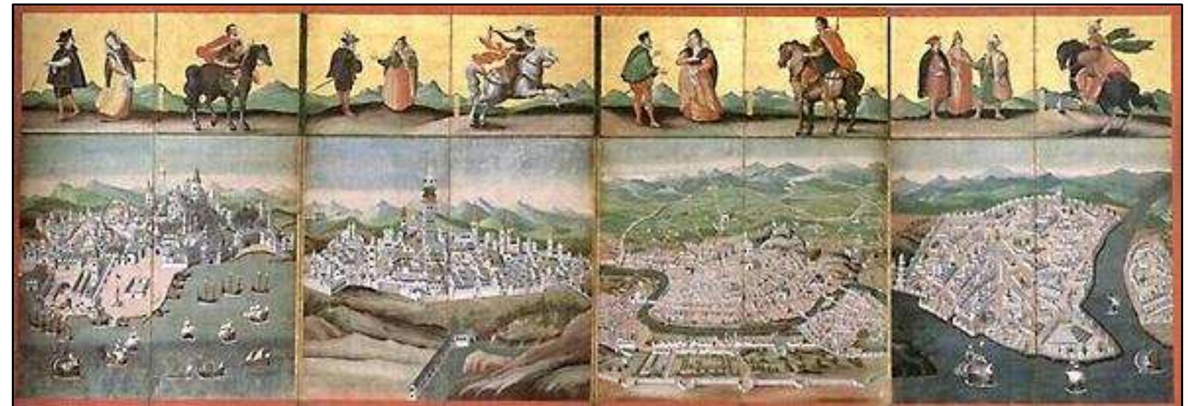 FIGURE 6-3. Y onkakoku-T ojo-Byobu (Kobe City Museum Version) (Miyoshi and Onoda 1999:34-35) 