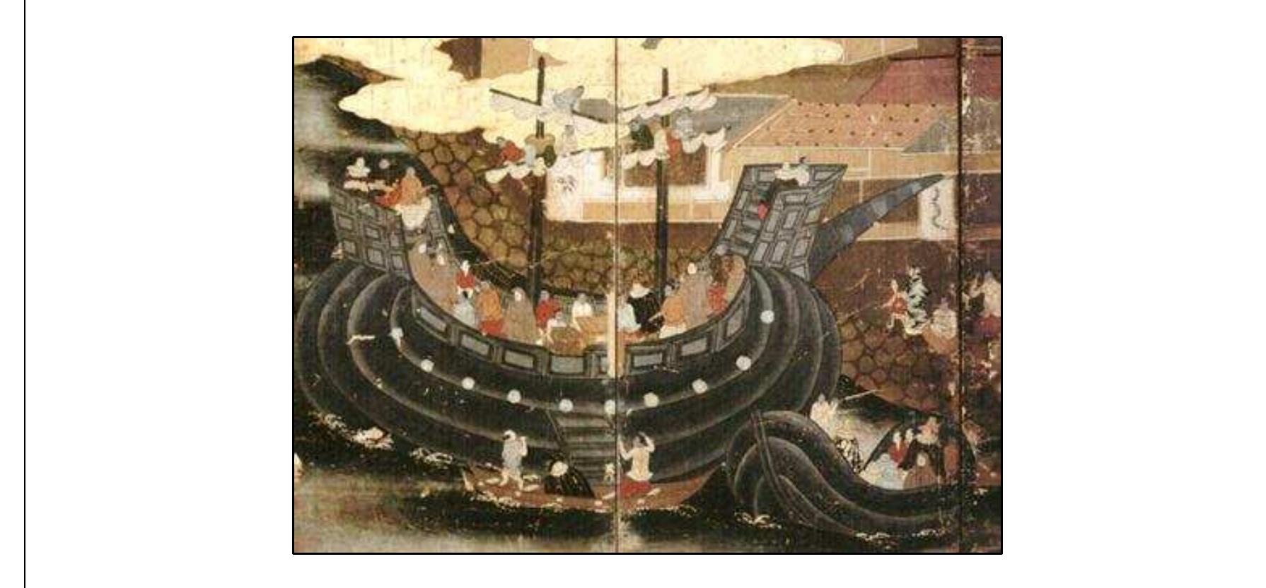 Earlier Type K Namban Ships on the Screens  