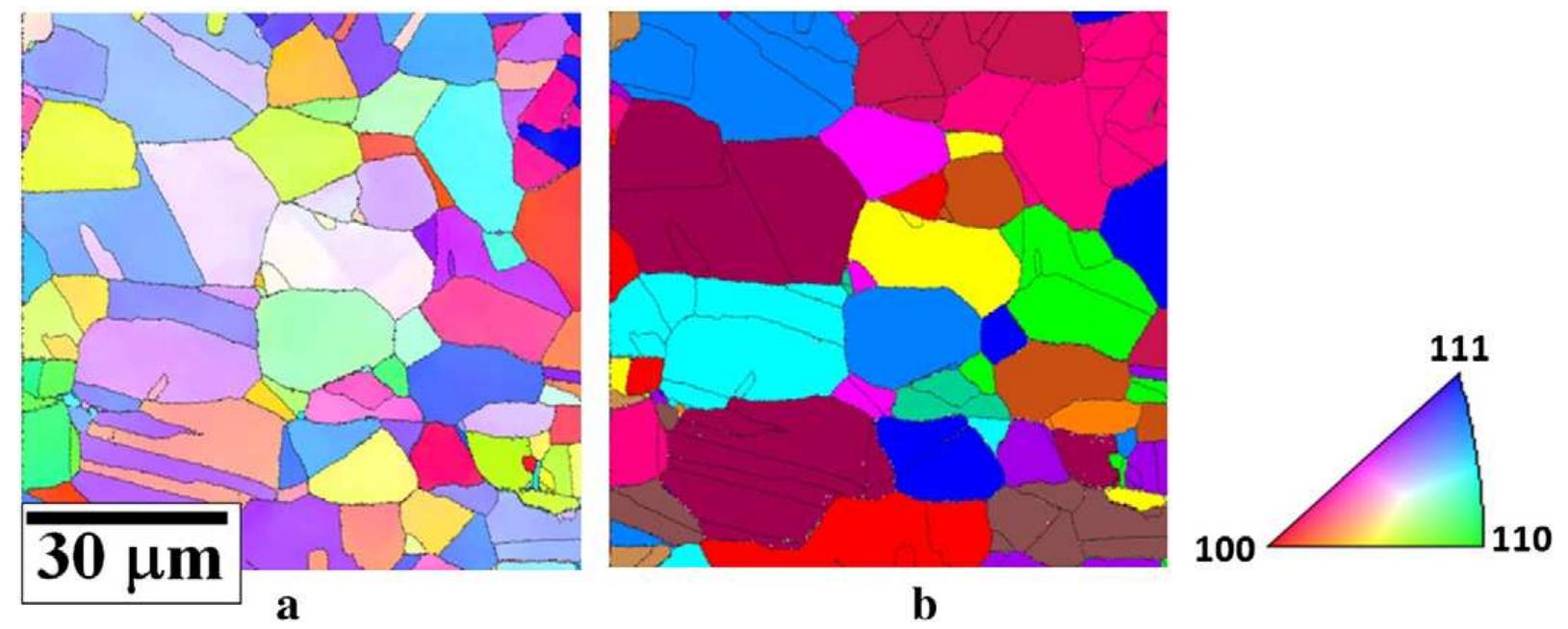 a) inverse pole figure (ipf) map and (b) unique grain