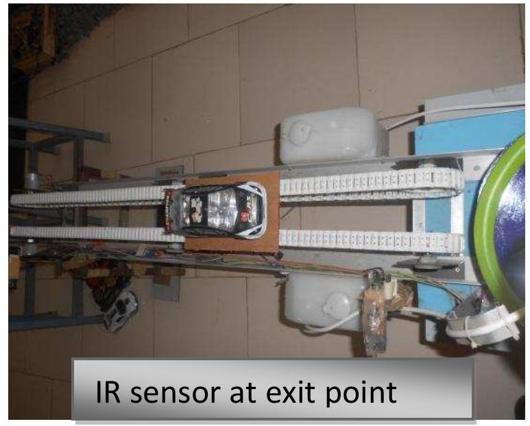 2 conveyer belt mechanism and ir sensor assembly