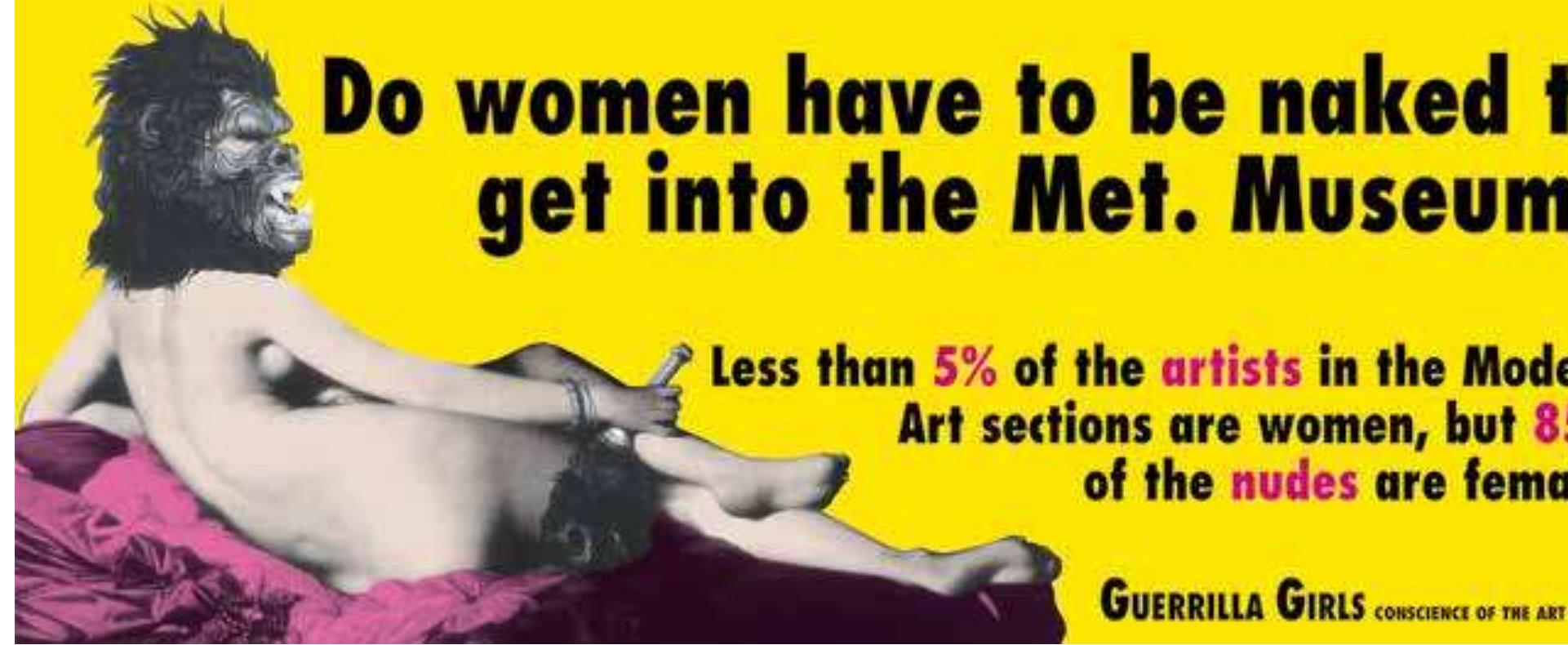The guerrilla girls, do women have to be naked to get into