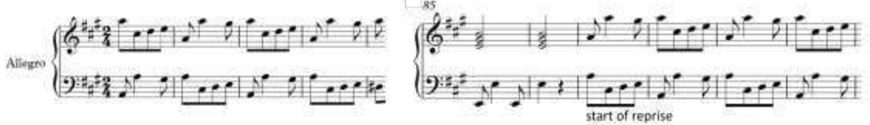 The phrase structure is also related to Vivaldi’s language. The overlapping of the nusical material is “an essential ingredient of his musical language: the listener is xpected to receive mild joints en route as phrases are cut short or, alternatively, xtended beyond their expected span’. !°9 