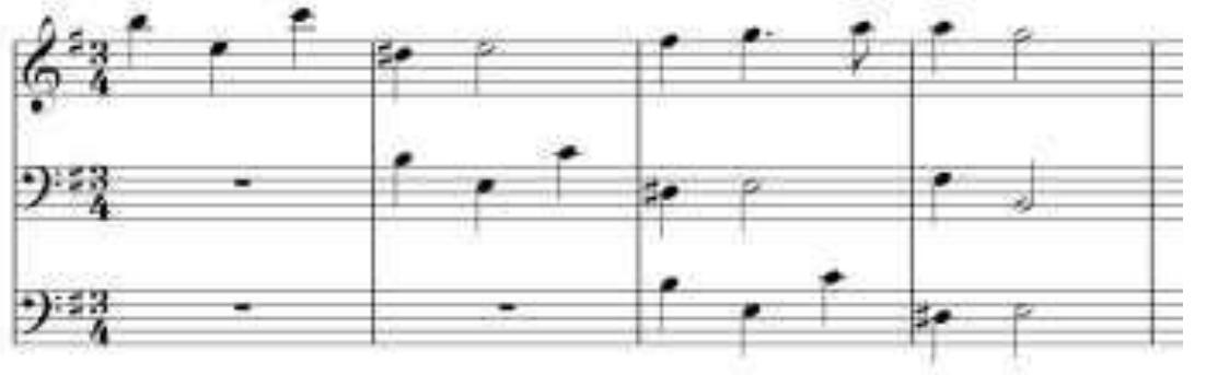 Anonymous trio sonata, II (1705 — 1715):  Corelli, Op. V, III, III (Roma, 1700): 