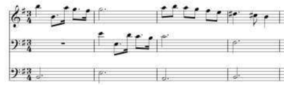 Vivaldi, RV 550 (L’Estro Armonico Op. 3, N.4), I bb.1 -4:  Anonymous trio sonata, II bb. 12-15: 
