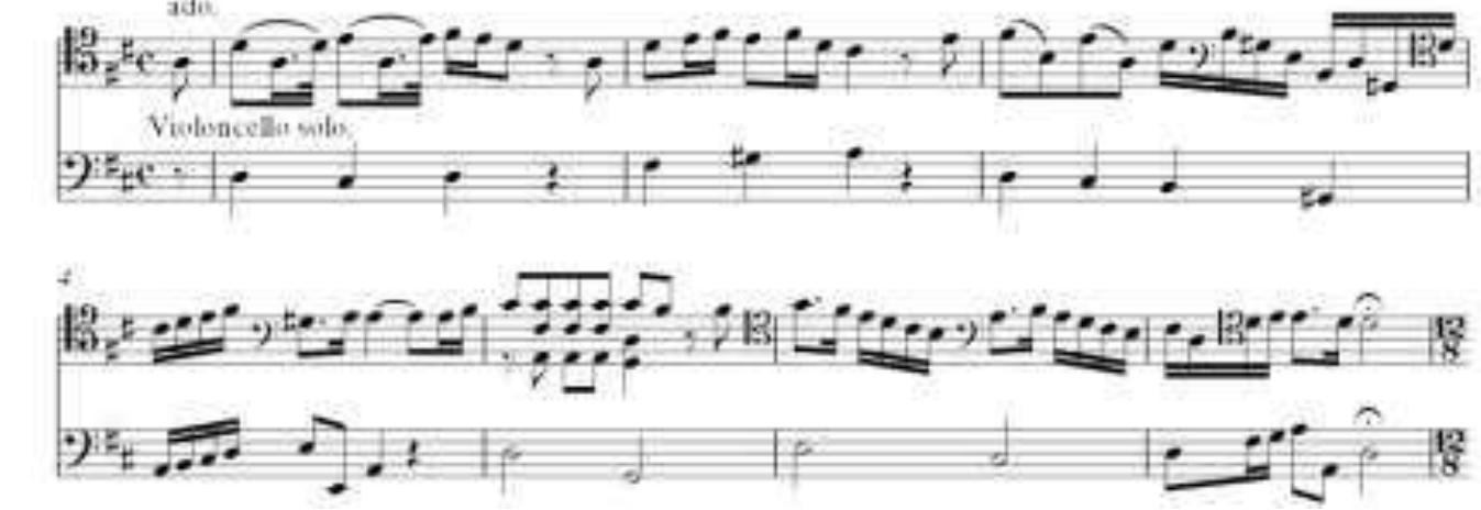 Anonymous Trio Sonata:  Second Solo for the Violoncello. Giga 