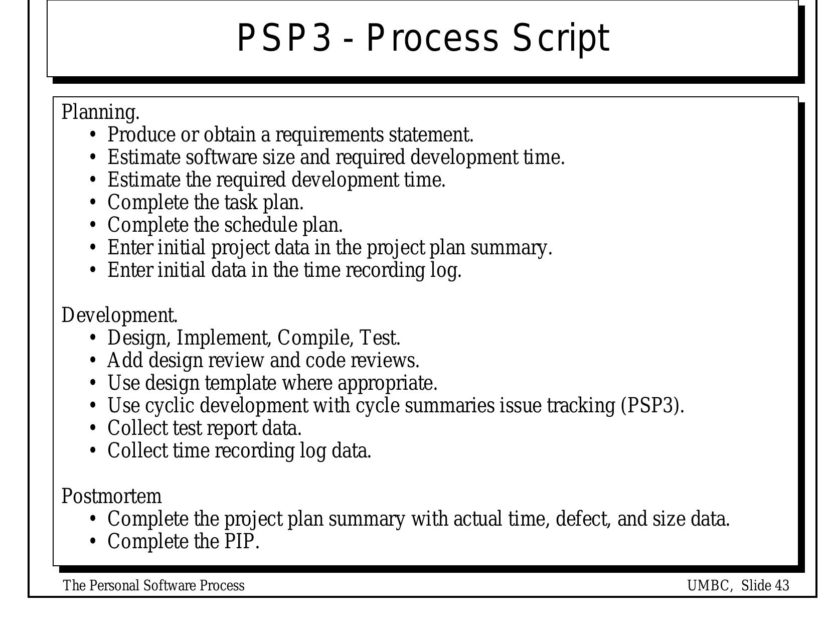 (PDF) Personal Software Process - PSP