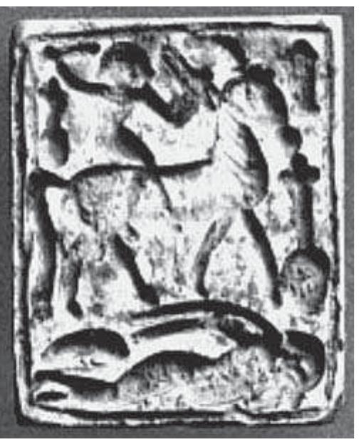 Fig. 9: Plaque from the Metropolitan Museum of Arts, dated to the reign of Thutmoses HI (after Hayes, 1959, 124, fig. 66).