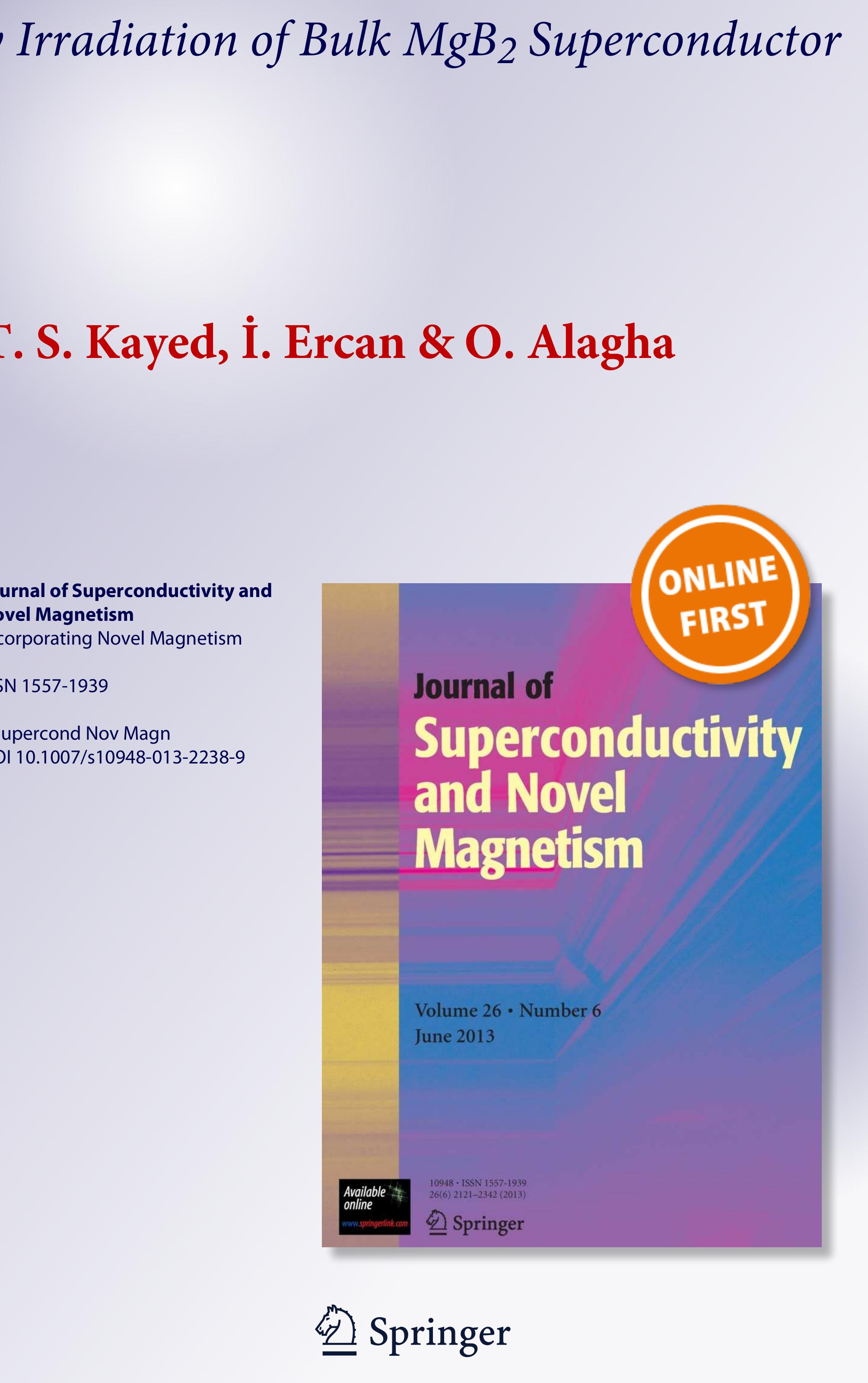 (PDF) γ Irradiation of Bulk MgB2 Superconductor