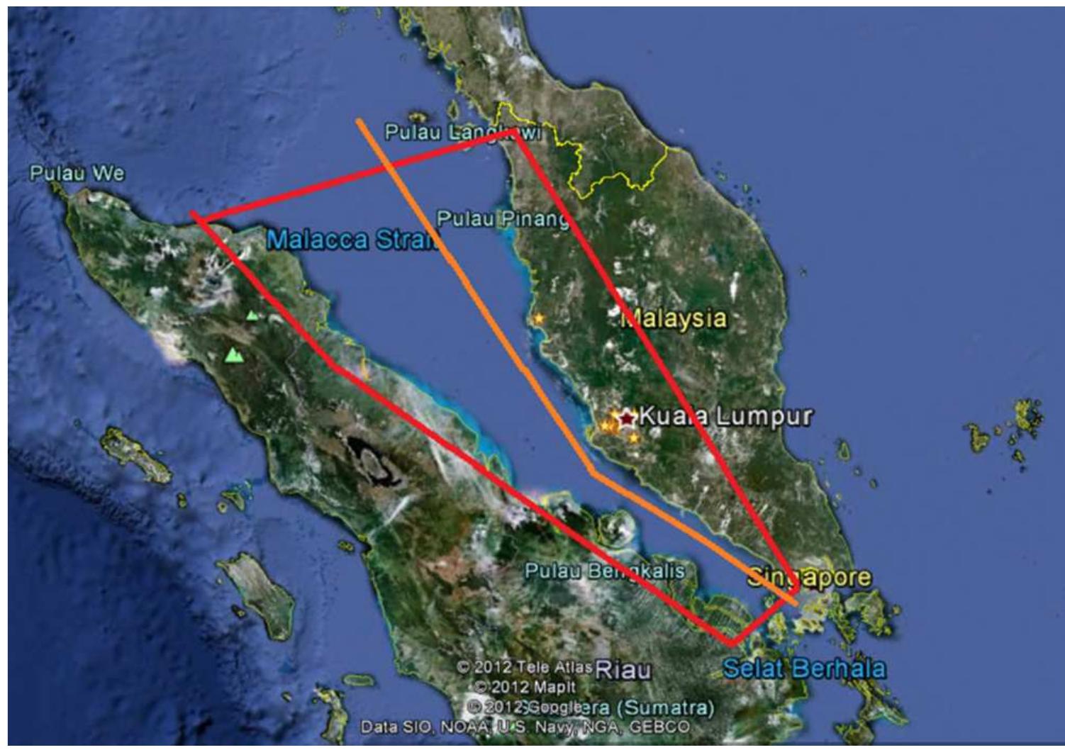 Malacca Contiguous Location of the strait of malacca.