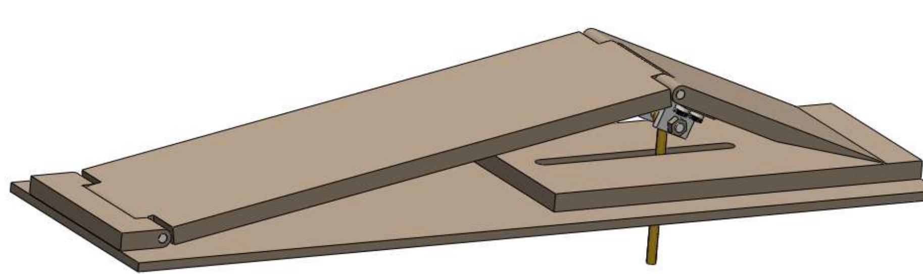 Inlet design. the ramp height is hand adjustable. flow goes