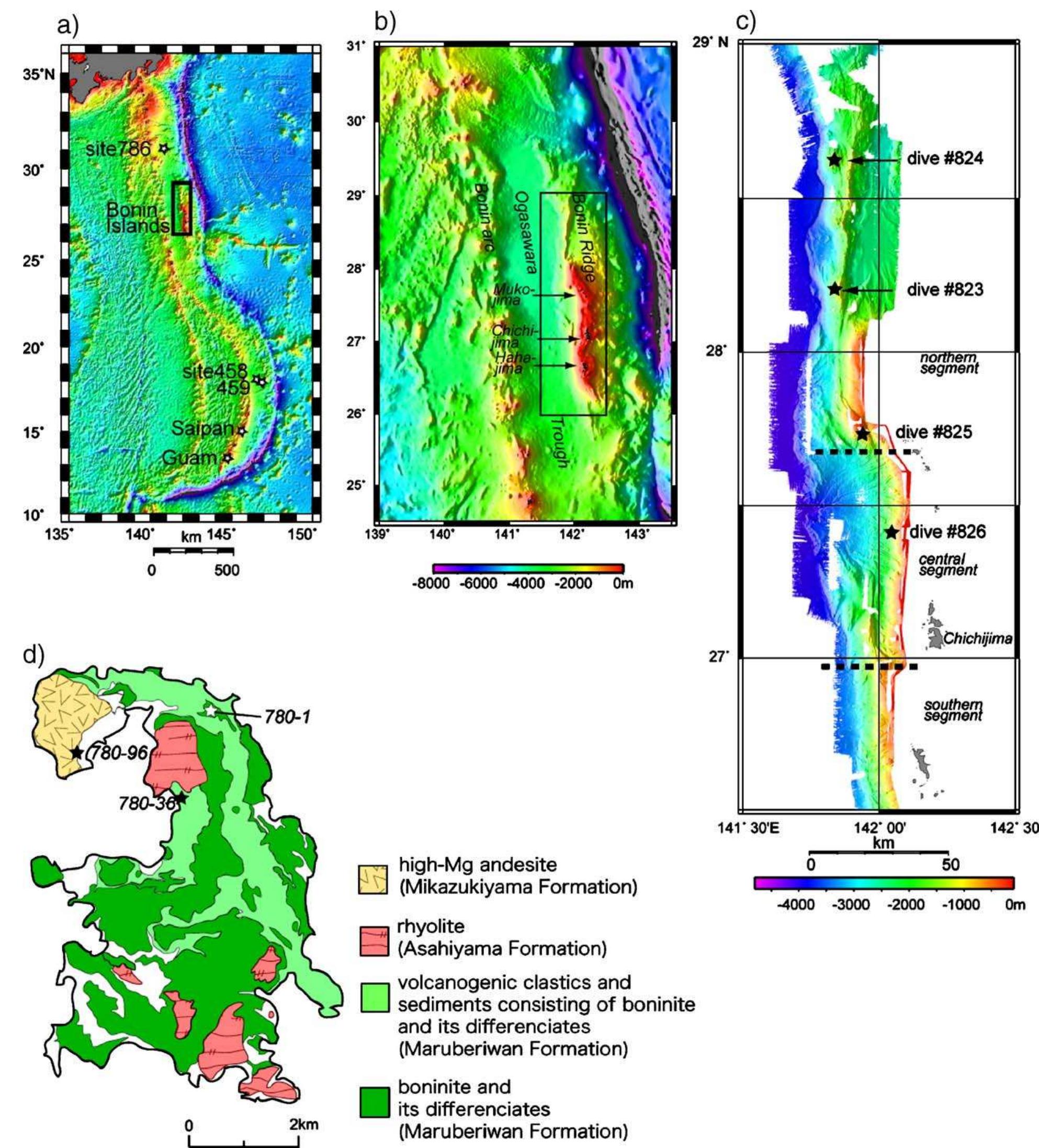 Figure 1 - Early stages in the evolution of Izu–Bonin arc