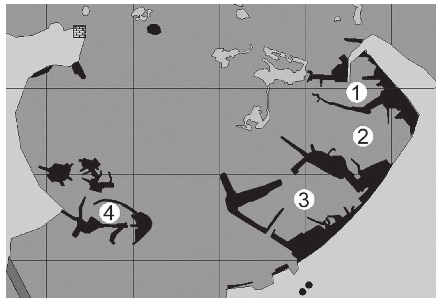Figure 9. Major basins of the Great Harbour 