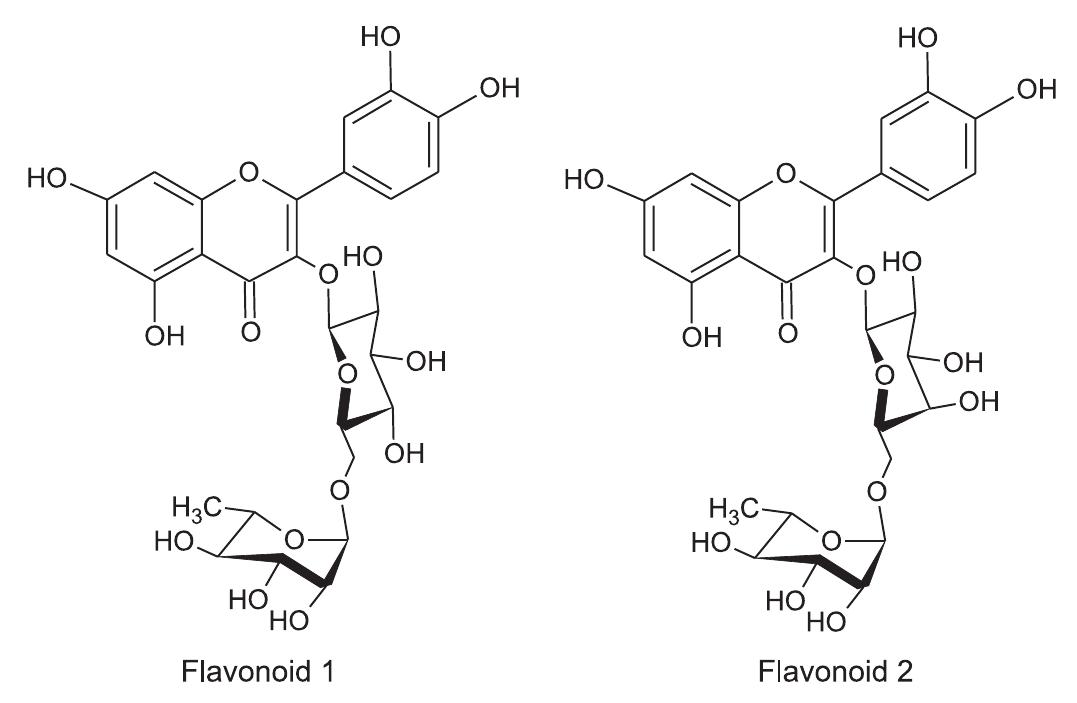 Flavono - chemical structure of flavonoids | and 2 isolated from